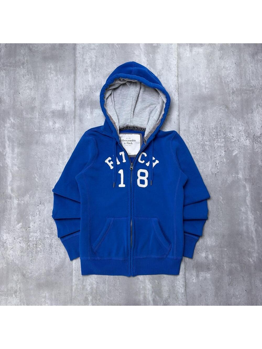 Y2K Abercrombie & Fitch Grunge Skater Thermal Zip Up Hoodie